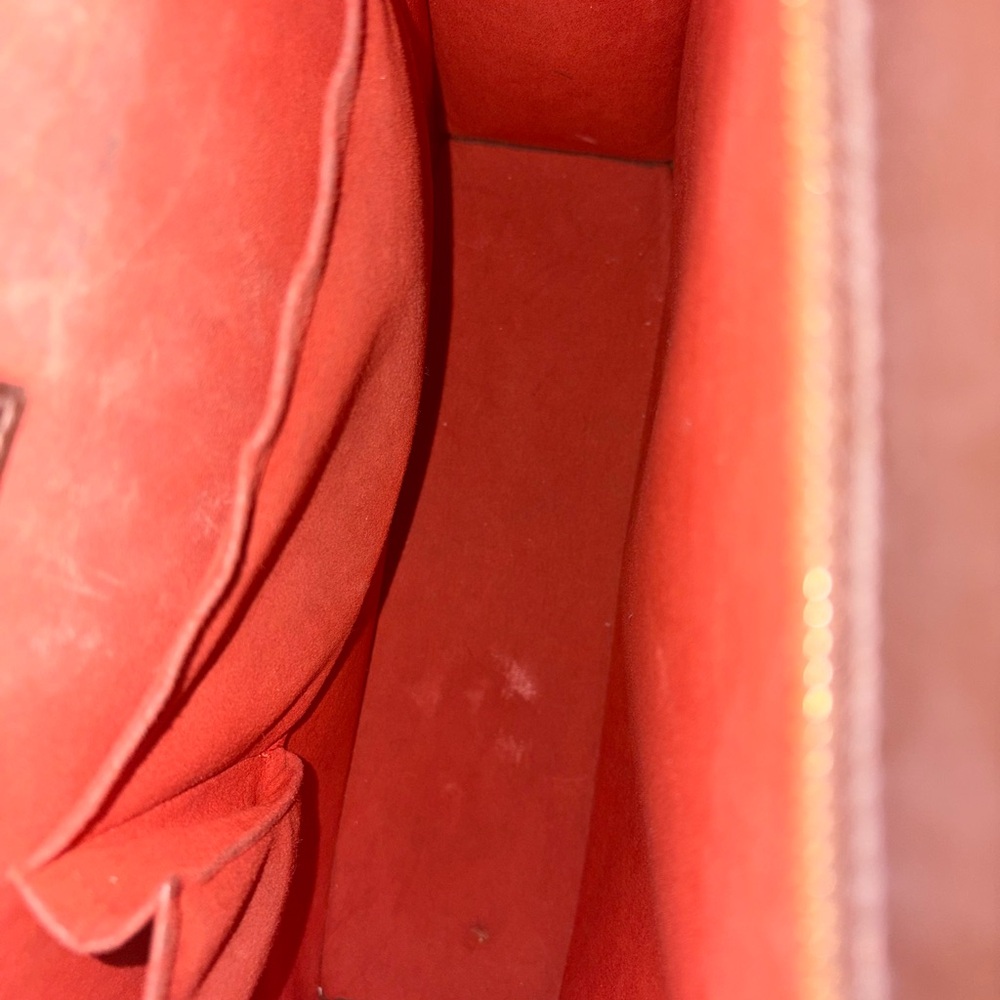 Louis Vuitton red Interior Leather Bag some corner damage - Picture 13 of 15